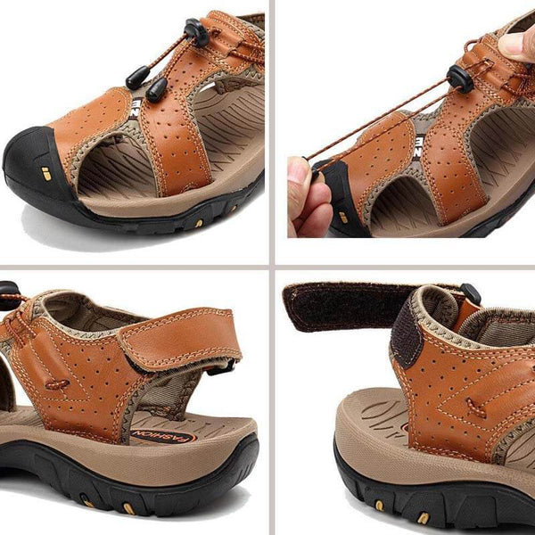 Sandalias de cuero de cuero Zapatos de senderismo