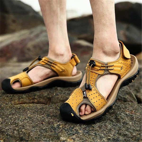 Sandalias de cuero de cuero Zapatos de senderismo