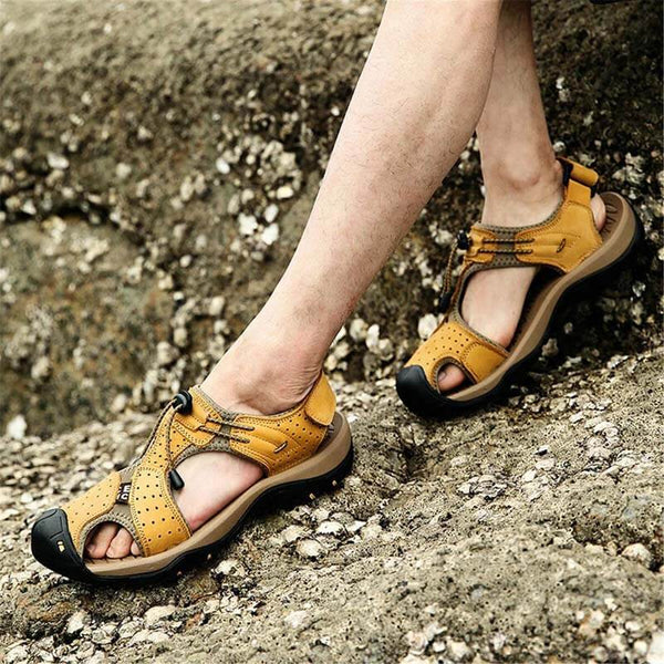 Sandalias de cuero de cuero Zapatos de senderismo