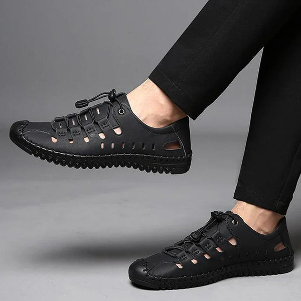 kaegreel handmade leather shoes sandals slippers 31349 black