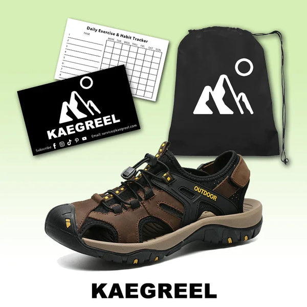 kaegreel handmade leather shoes sandals slippers 31407 brown