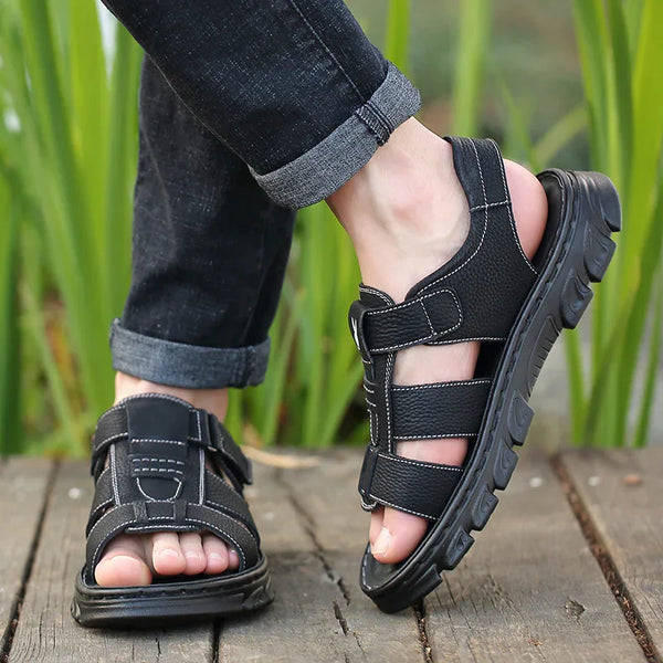 kaegreel handmade leather shoes sandals slippers 31565 black