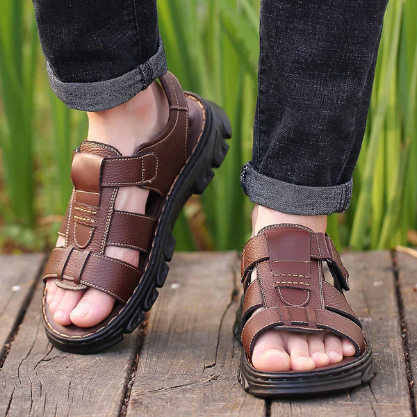 kaegreel handmade leather shoes sandals slippers 31565 brown