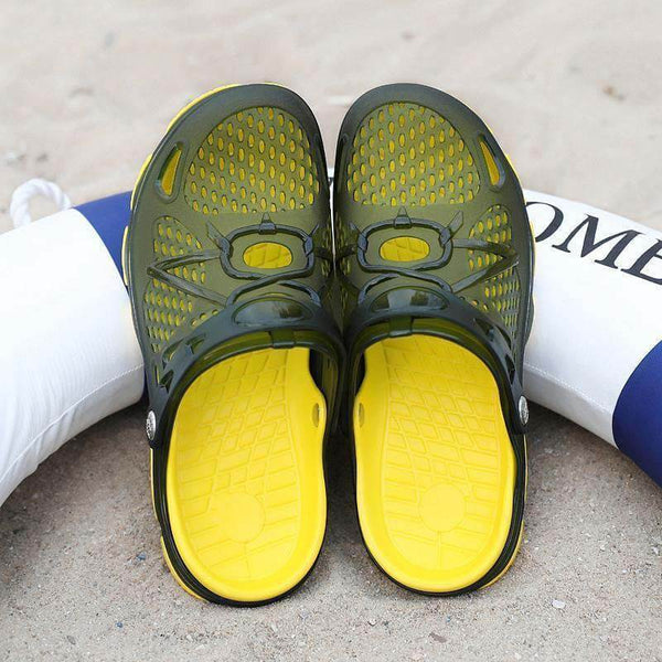Kaegreel Men's Hollow Out Breathable Light Weight Beach Casual Sandals