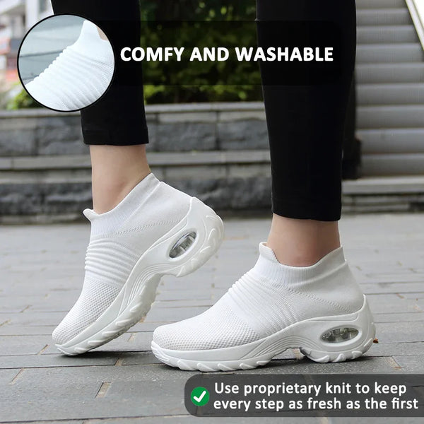 kaegreel knit shoes 31557 pure white