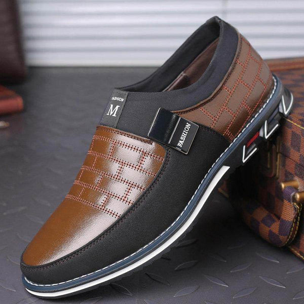 Cuero genuino de Cuero de Kaegreel Detalle Non Slip Sole Sole Sole Zapatos casuales