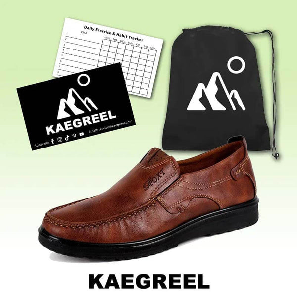 Zapatos casuales de cuero retro de gran tamaño con suela suave para hombres