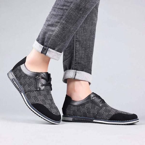 Kaegreel Men Special Leede Splace Lace Up Soft Business Casual Zapatos