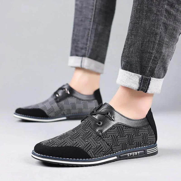 Kaegreel Men Special Leede Splace Lace Up Soft Business Casual Zapatos