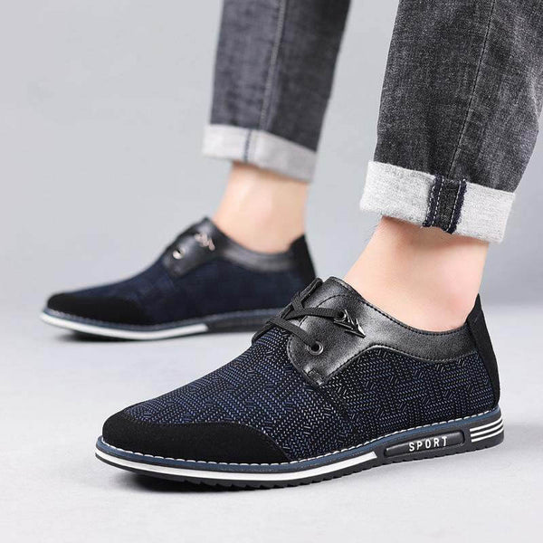 Kaegreel Men Special Leede Splace Lace Up Soft Business Casual Zapatos