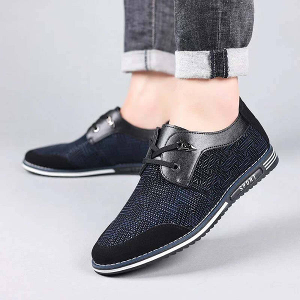 Kaegreel Men Special Leede Splace Lace Up Soft Business Casual Zapatos