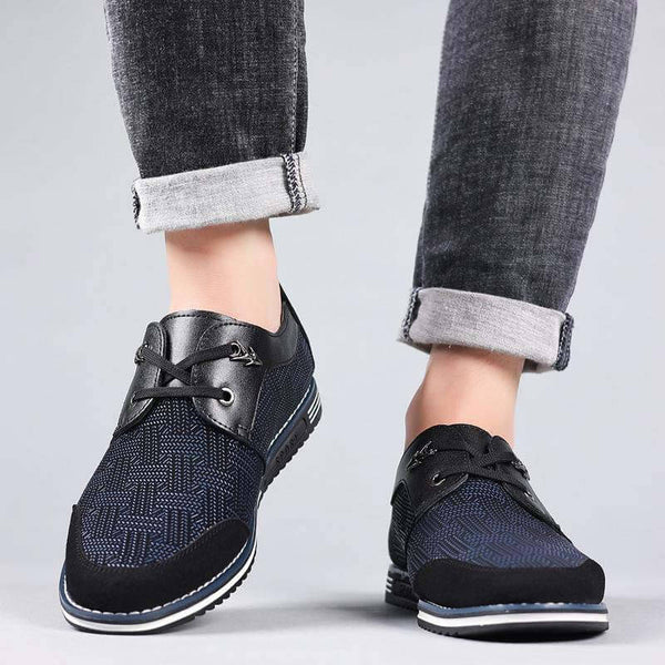 Kaegreel Men Special Leede Splace Lace Up Soft Business Casual Zapatos