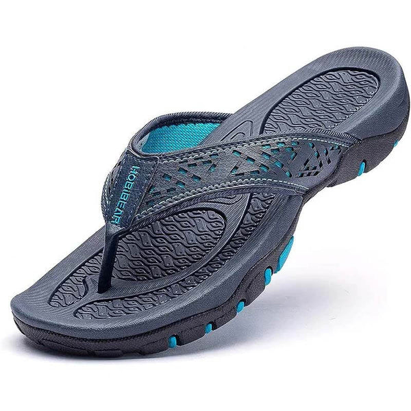 Men Sandals Leather Sport Flip Flops Comfort Casual Outdoor