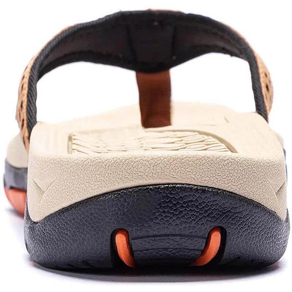 Men Sandals Leather Sport Flip Flops Comfort Casual Outdoor