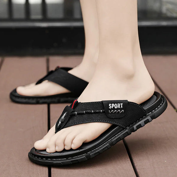 kaegreel leather sandals slippers 31567 black