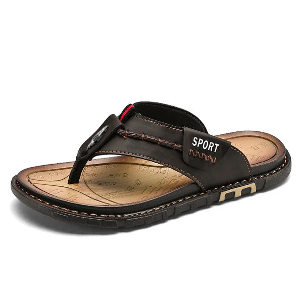 kaegreel leather sandals slippers 31567 brown