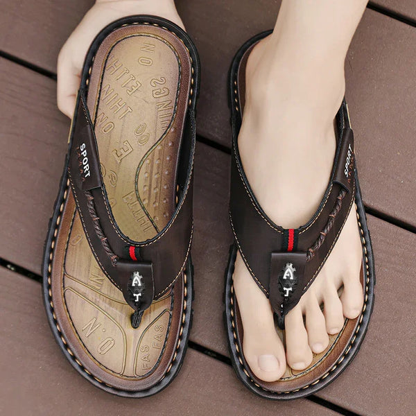 kaegreel leather sandals slippers 31567 brown