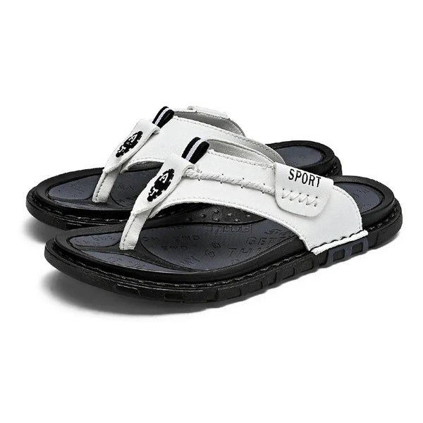 kaegreel leather sandals slippers 31567 white