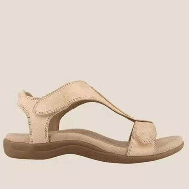 Wish 新款现货亚马逊跨境 43 大码厚底坡跟女鞋魔术贴扣带凉鞋女