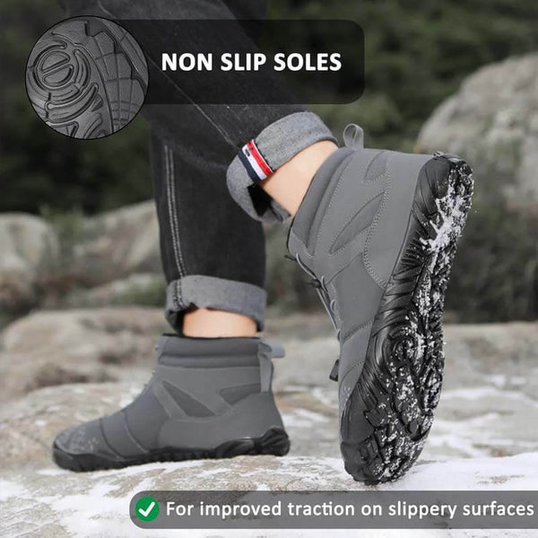 Zapatos de senderos para hombres de invierno para hombres zapatos de senderos para correr calientes zapatillas de nieve con unisex para al aire libre botas de invierno sin deslizamiento