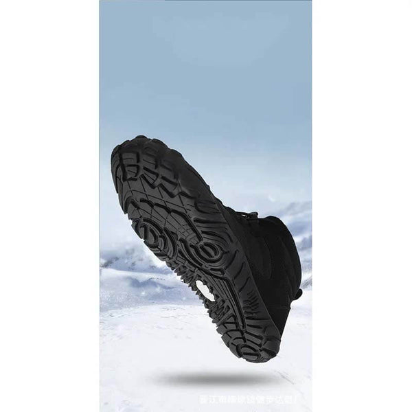 Zapatos descalzos para mujeres zapatillas de senderos impermeables de invierno calientes zapatos de invierno de invierno botas de nieve unisex al aire libre botas de invierno sin deslizamiento