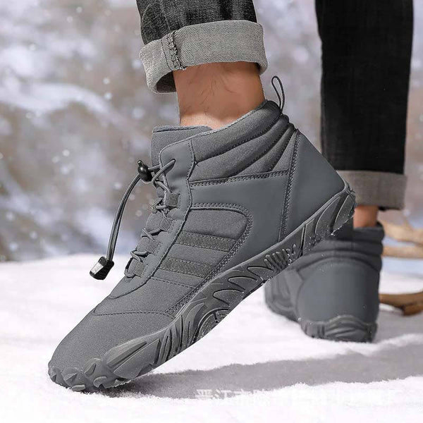 Zapatos descalzos para mujeres zapatillas de senderos impermeables de invierno calientes zapatos de invierno de invierno botas de nieve unisex al aire libre botas de invierno sin deslizamiento