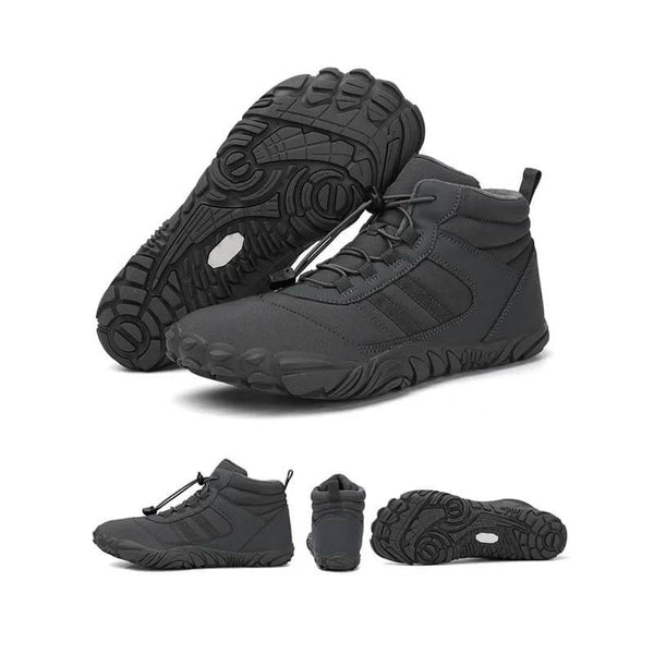 Zapatos descalzos para mujeres zapatillas de senderos impermeables de invierno calientes zapatos de invierno de invierno botas de nieve unisex al aire libre botas de invierno sin deslizamiento