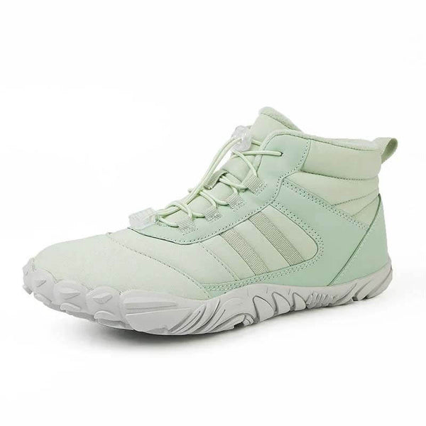 Zapatos descalzos para mujeres zapatillas de senderos impermeables de invierno calientes zapatos de invierno de invierno botas de nieve unisex al aire libre botas de invierno sin deslizamiento