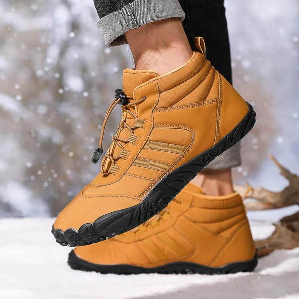 Zapatos descalzos para mujeres zapatillas de senderos impermeables de invierno calientes zapatos de invierno de invierno botas de nieve unisex al aire libre botas de invierno sin deslizamiento