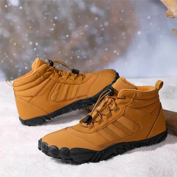 Zapatos descalzos para mujeres zapatillas de senderos impermeables de invierno calientes zapatos de invierno de invierno botas de nieve unisex al aire libre botas de invierno sin deslizamiento