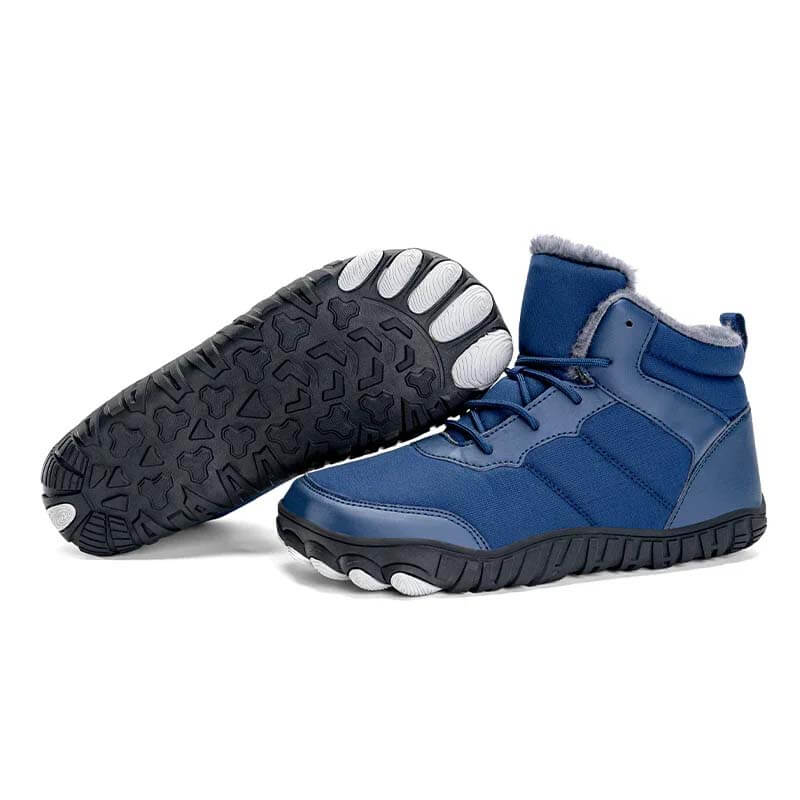 Men Outdoor Cotton Shoes Warm Snow Boots Non-slip & Waterproof Winter Barefoot Shoes