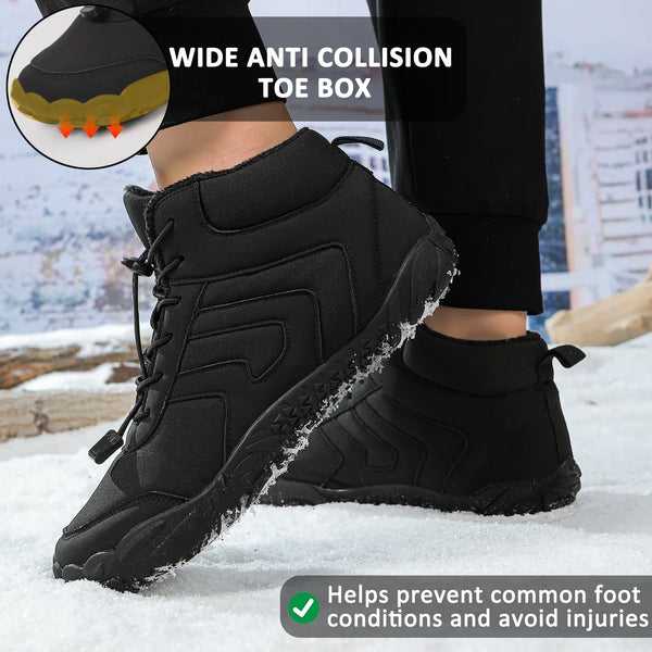 kaegreel winter barefoot shoes snow boots 31521 black