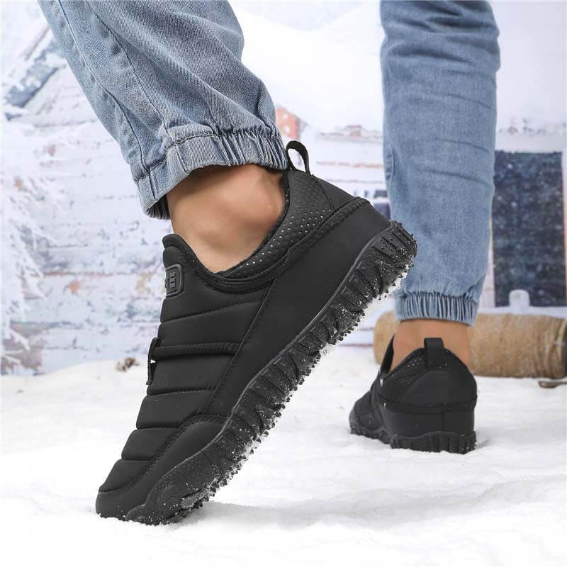 Outdoor Plush Lining Waterproof Non-slip Wear-resistant Shoes Leisure Hiking Footwear Snow Boots (Unisex)