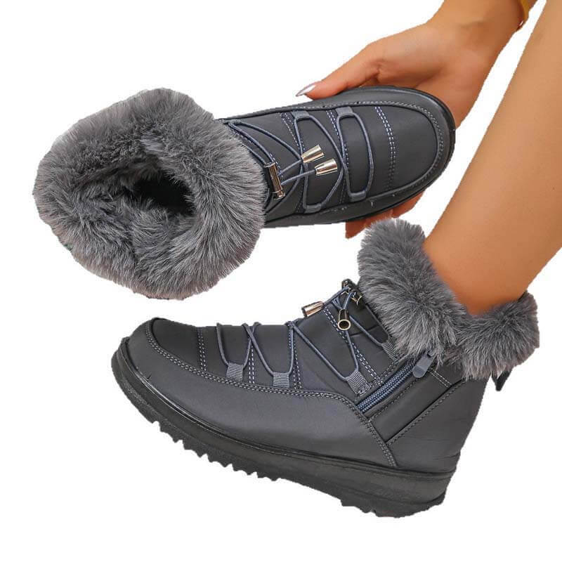 Women's Snow Boots Winter Warm Fleece Lining Thickened Cotton Shoes