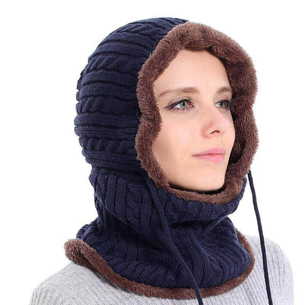 Mujeres hombres parejas multiusos pasamonte mascarilla de cara invierno tejido bufanda skullies gorros sombrero cuello calentador