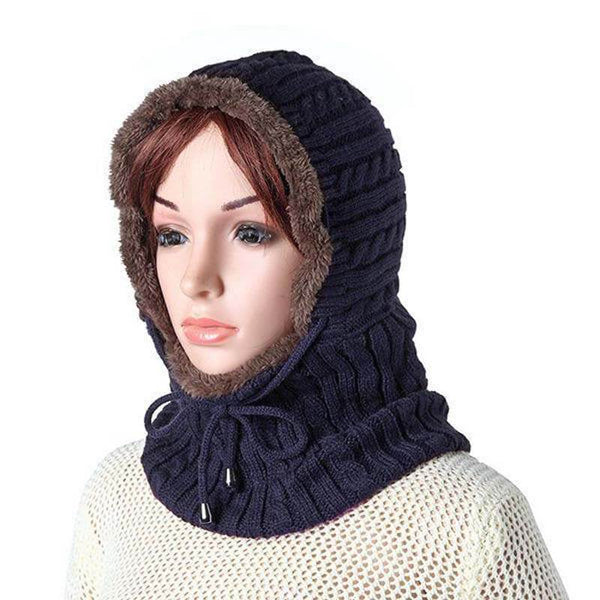 Mujeres hombres parejas multiusos pasamonte mascarilla de cara invierno tejido bufanda skullies gorros sombrero cuello calentador