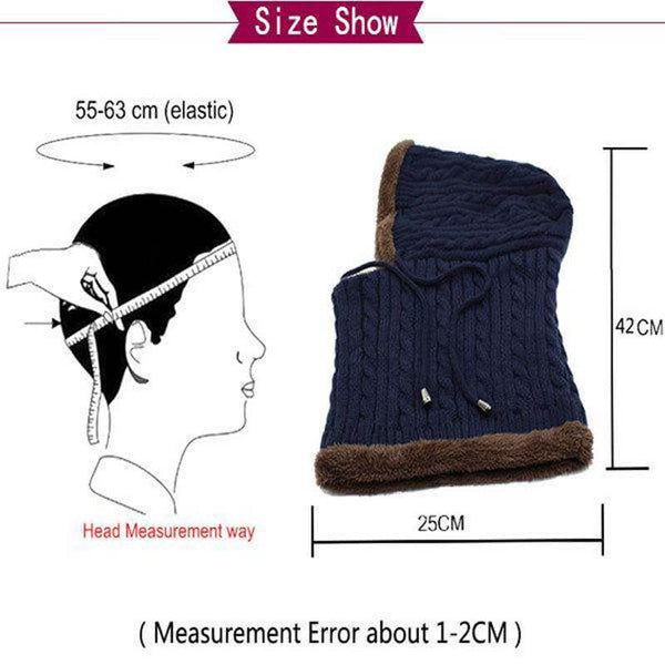 Mujeres hombres parejas multiusos pasamonte mascarilla de cara invierno tejido bufanda skullies gorros sombrero cuello calentador
