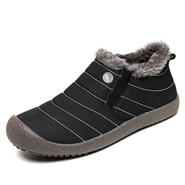 Botas de tobillo de nieve al aire libre con flauzo forrado de lujos al aire libre impermeables (se aconseja a las personas con pies anchos/gruesos/arqueados que elijan un zapato más grande).