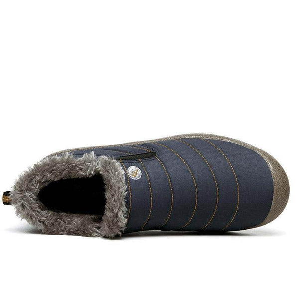 Botas de tobillo de nieve al aire libre con flauzo forrado de lujos al aire libre impermeables (se aconseja a las personas con pies anchos/gruesos/arqueados que elijan un zapato más grande).