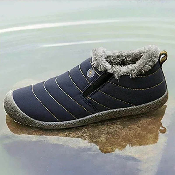 Botas de tobillo de nieve al aire libre con flauzo forrado de lujos al aire libre impermeables (se aconseja a las personas con pies anchos/gruesos/arqueados que elijan un zapato más grande).