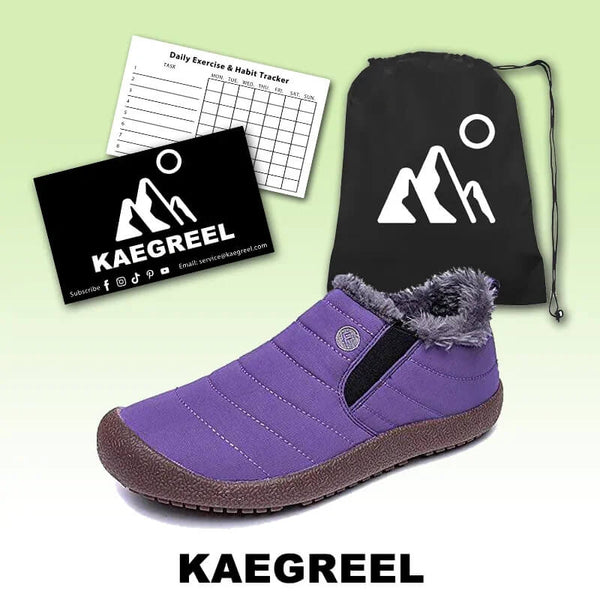 Kaegreel Unisex Women's Imploud Water Feat Feat Flaus Fince Tobles de nieve al aire libre (se aconseja a las personas con pies anchos/gruesos/arqueados que elijan un zapato más grande).