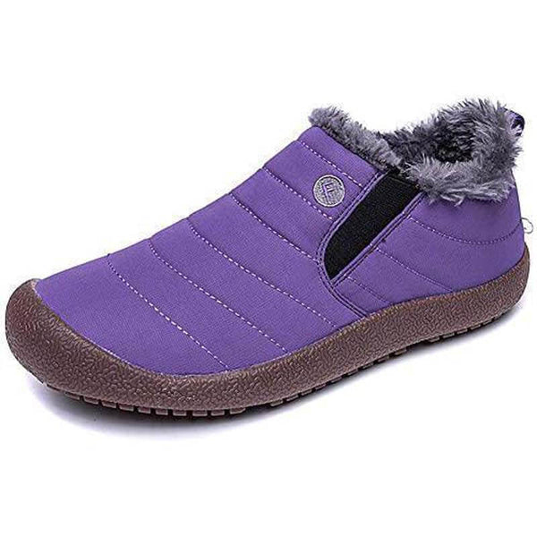 Botas de tobillo de nieve al aire libre con flauzo forrado de lujos al aire libre impermeables (se aconseja a las personas con pies anchos/gruesos/arqueados que elijan un zapato más grande).