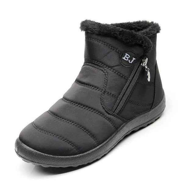 Mujeres de invernada de nieve de invierno zapatos de algodón impermeables gruesos