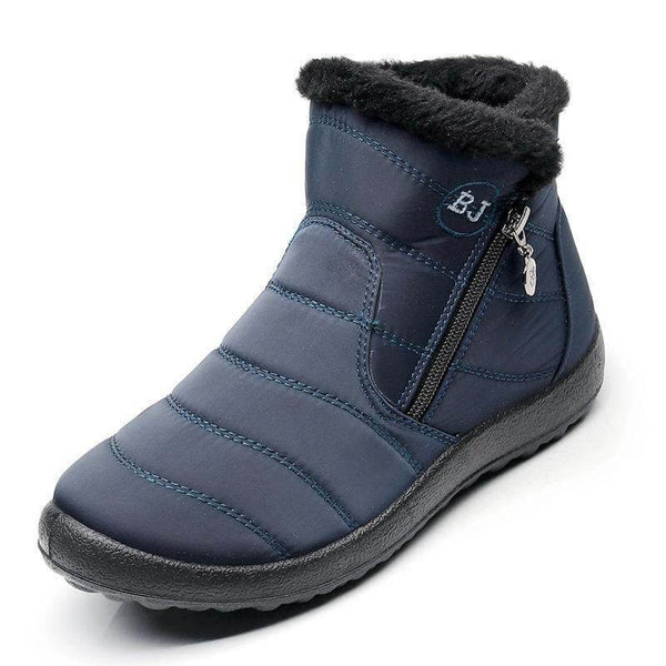 Mujeres de invernada de nieve de invierno zapatos de algodón impermeables gruesos