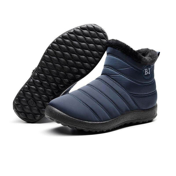 Mujeres de invernada de nieve de invierno zapatos de algodón impermeables gruesos