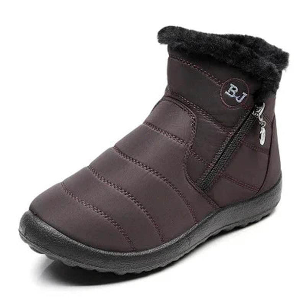 Mujeres de invernada de nieve de invierno zapatos de algodón impermeables gruesos