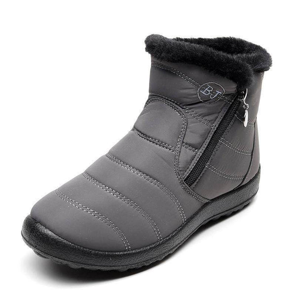 Mujeres de invernada de nieve de invierno zapatos de algodón impermeables gruesos