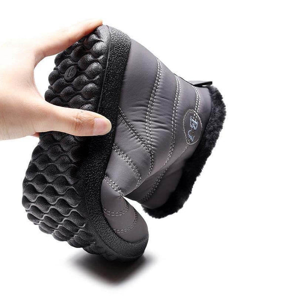 Mujeres de invernada de nieve de invierno zapatos de algodón impermeables gruesos
