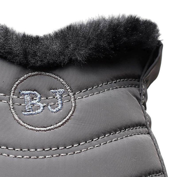 Mujeres de invernada de nieve de invierno zapatos de algodón impermeables gruesos