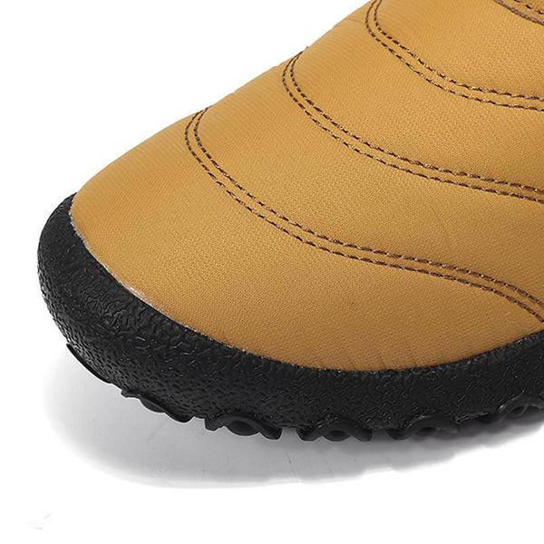 Kaegreel Tamaño de gran tamaño Hombre Raya impermeable Forro de peluche Botas de tobillo